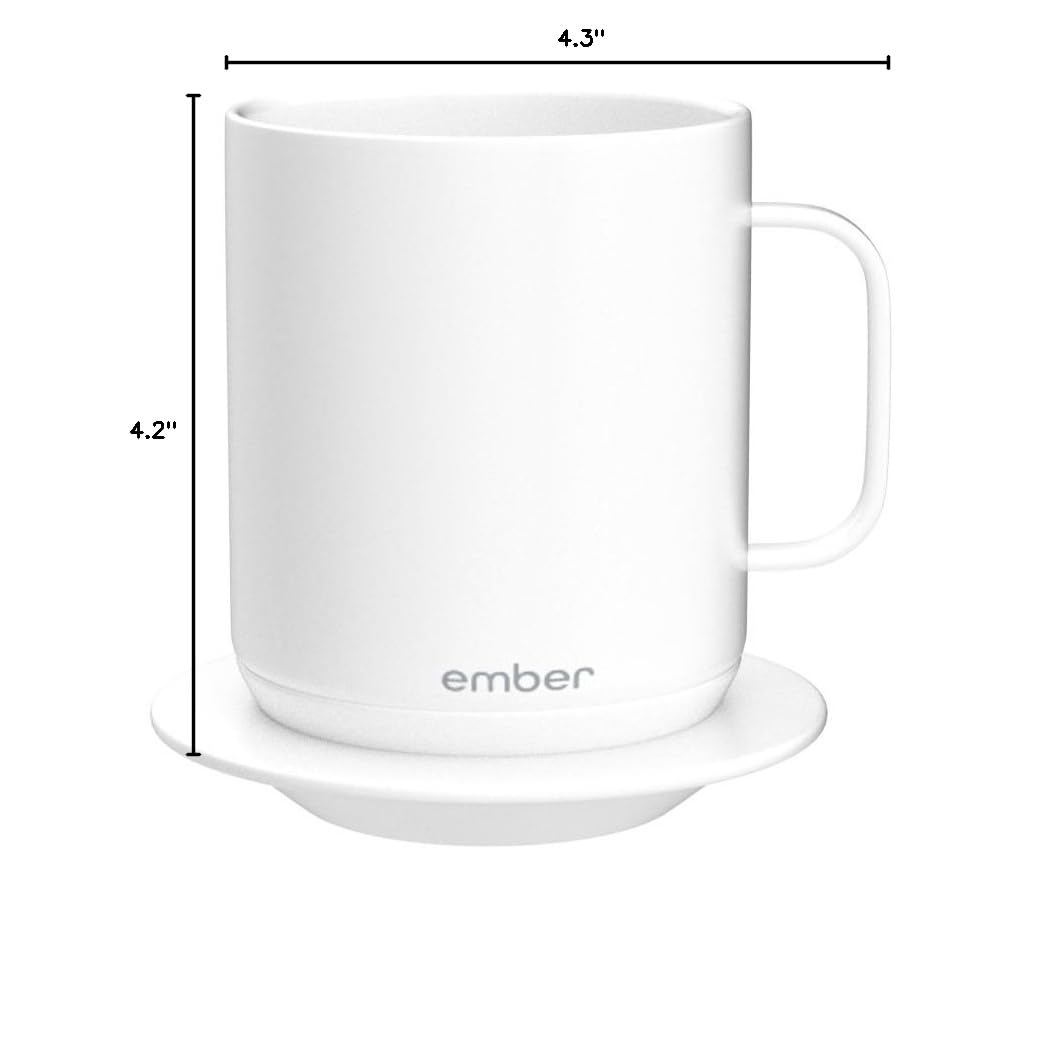 White 10 Ounce Temperature Control Smart Mug X6865
