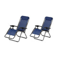 Blue 2 Pack Zero Gravity Folding Recliner Lounge Chair G52068