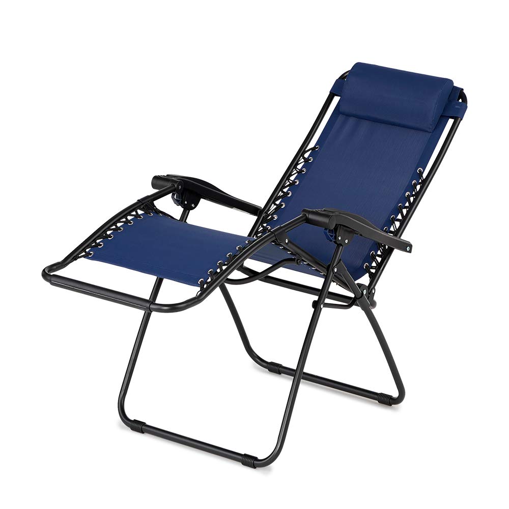 Blue 2 Pack Zero Gravity Folding Recliner Lounge Chair G52068