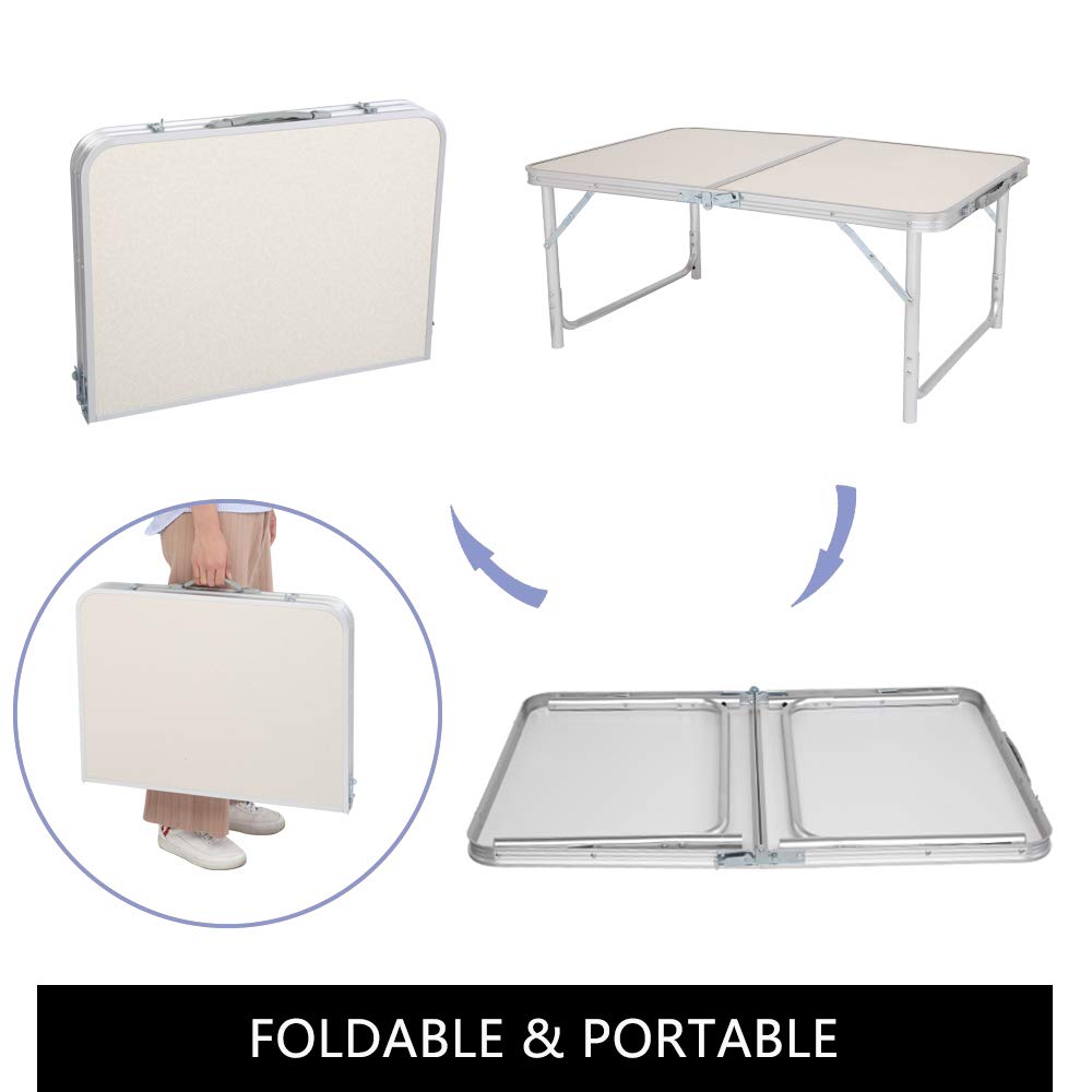 3ft Portable Folding Aluminum Camping Table Z6840