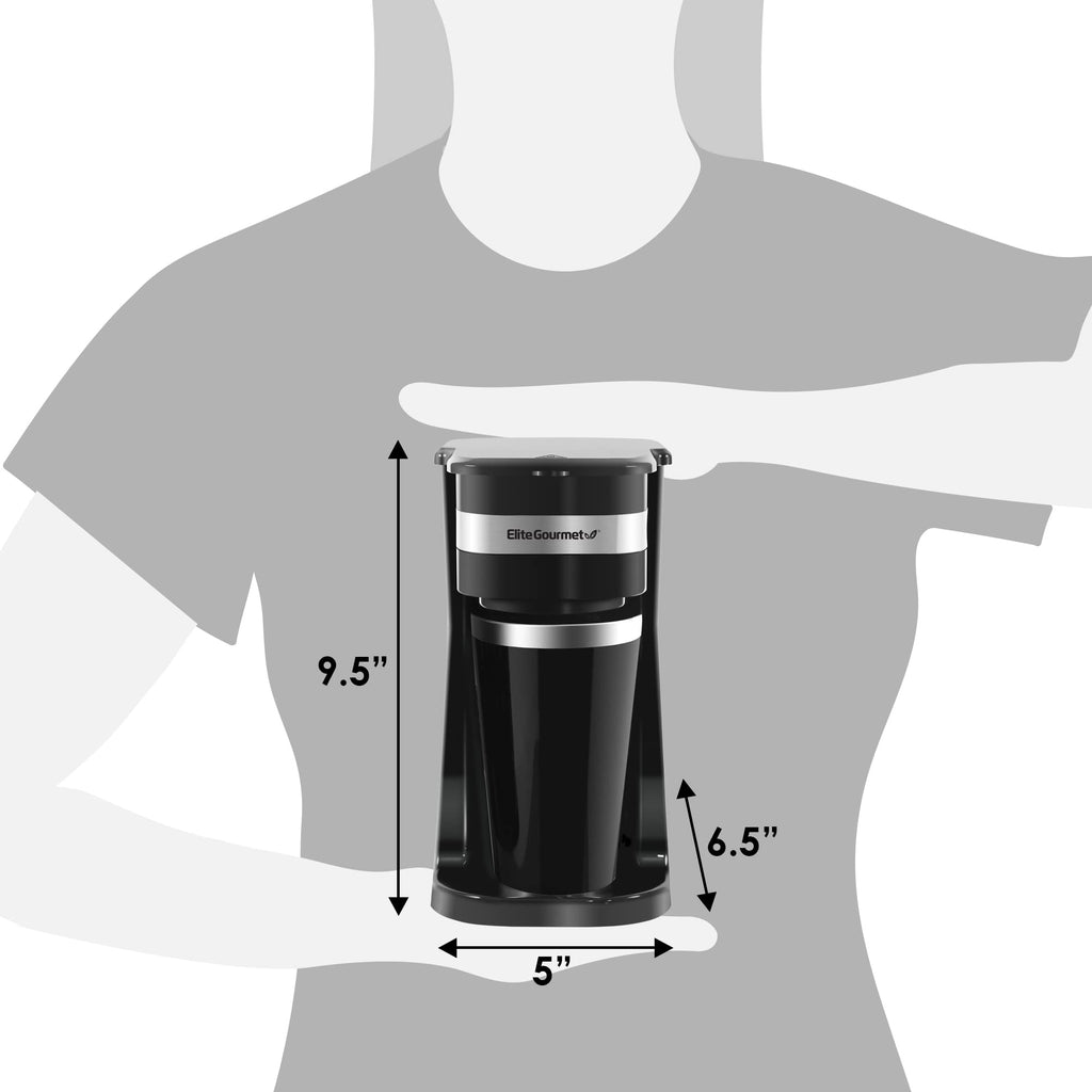 Black Single-Serve Compact Coffee Maker F86560