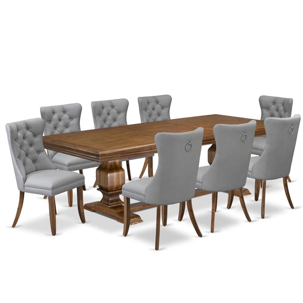 9-Piece Acacia Wood Dining Set P448407