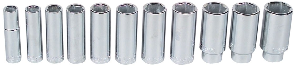 1/2 Inch Drive 11 Piece 6 Point Deep Socket Set L784920