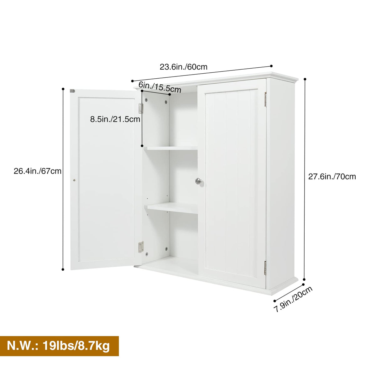 Bathroom Cabinet Wall Mounted E8565