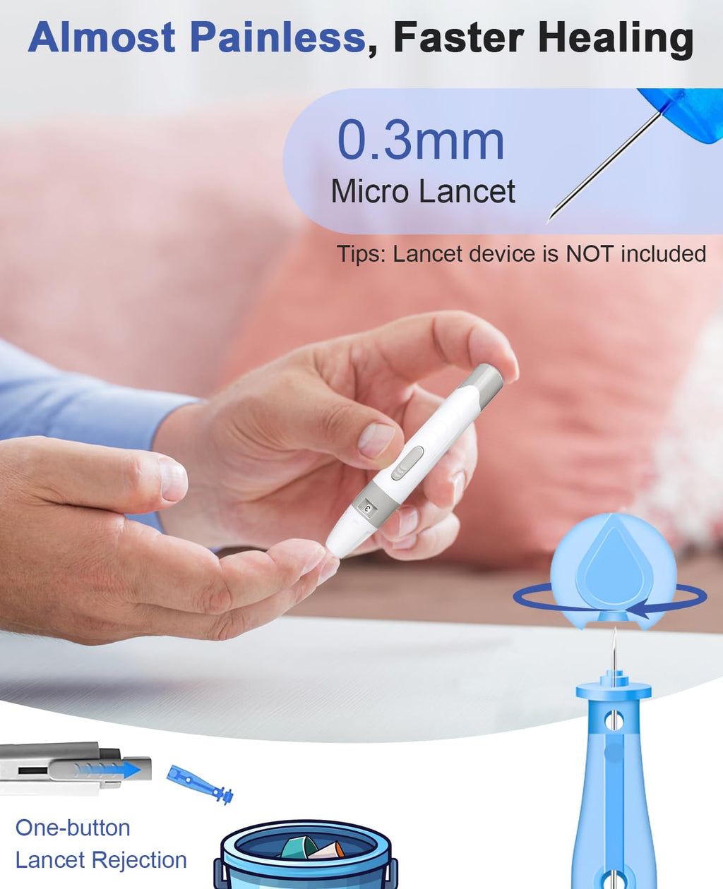 Blood Glucose Test Strips, 100 Lancets X982