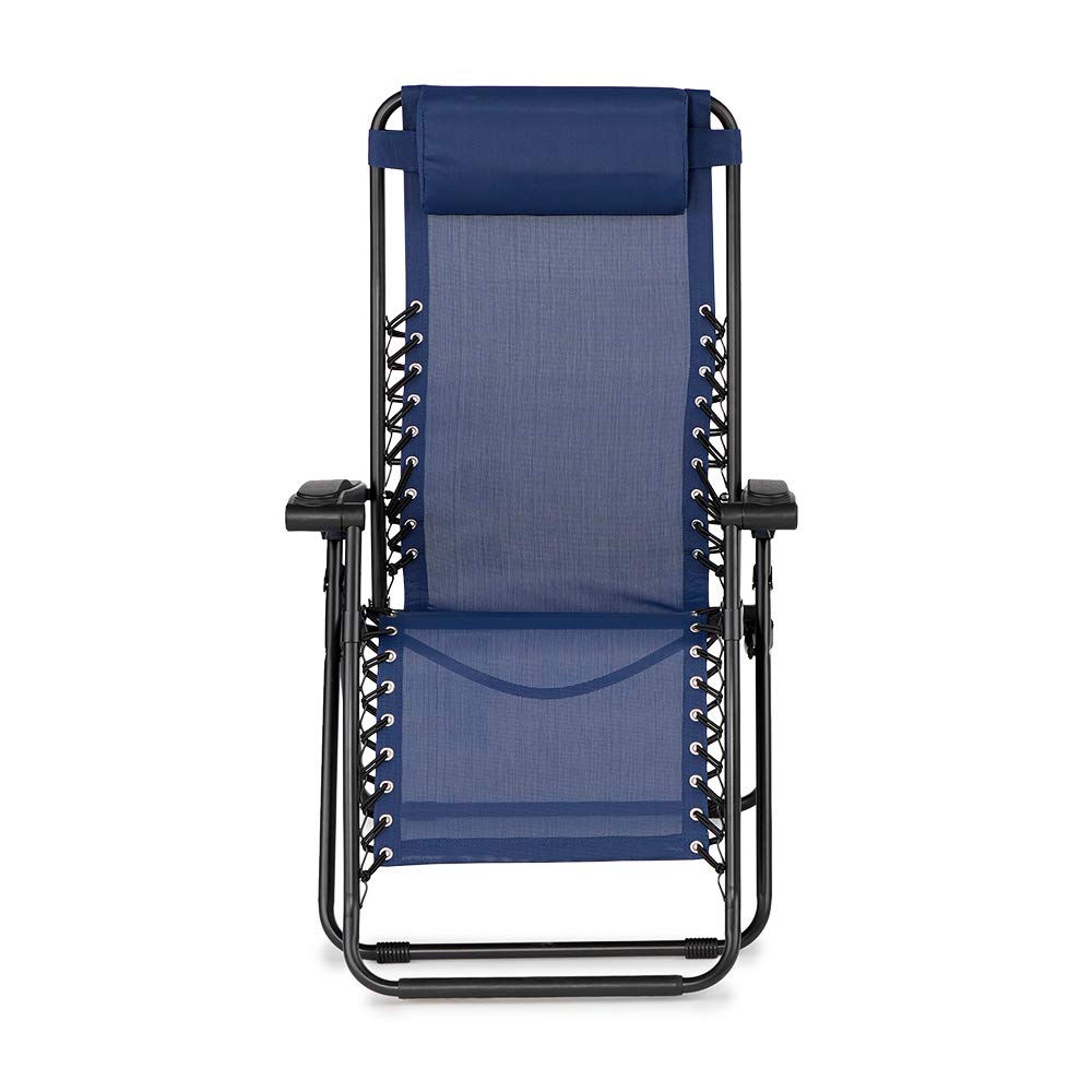 Blue 2 Pack Zero Gravity Folding Recliner Lounge Chair G52068
