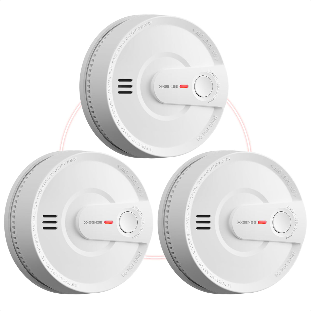 Interconnected Smoke Detector 10-Year Battery 3-Pack Z43596