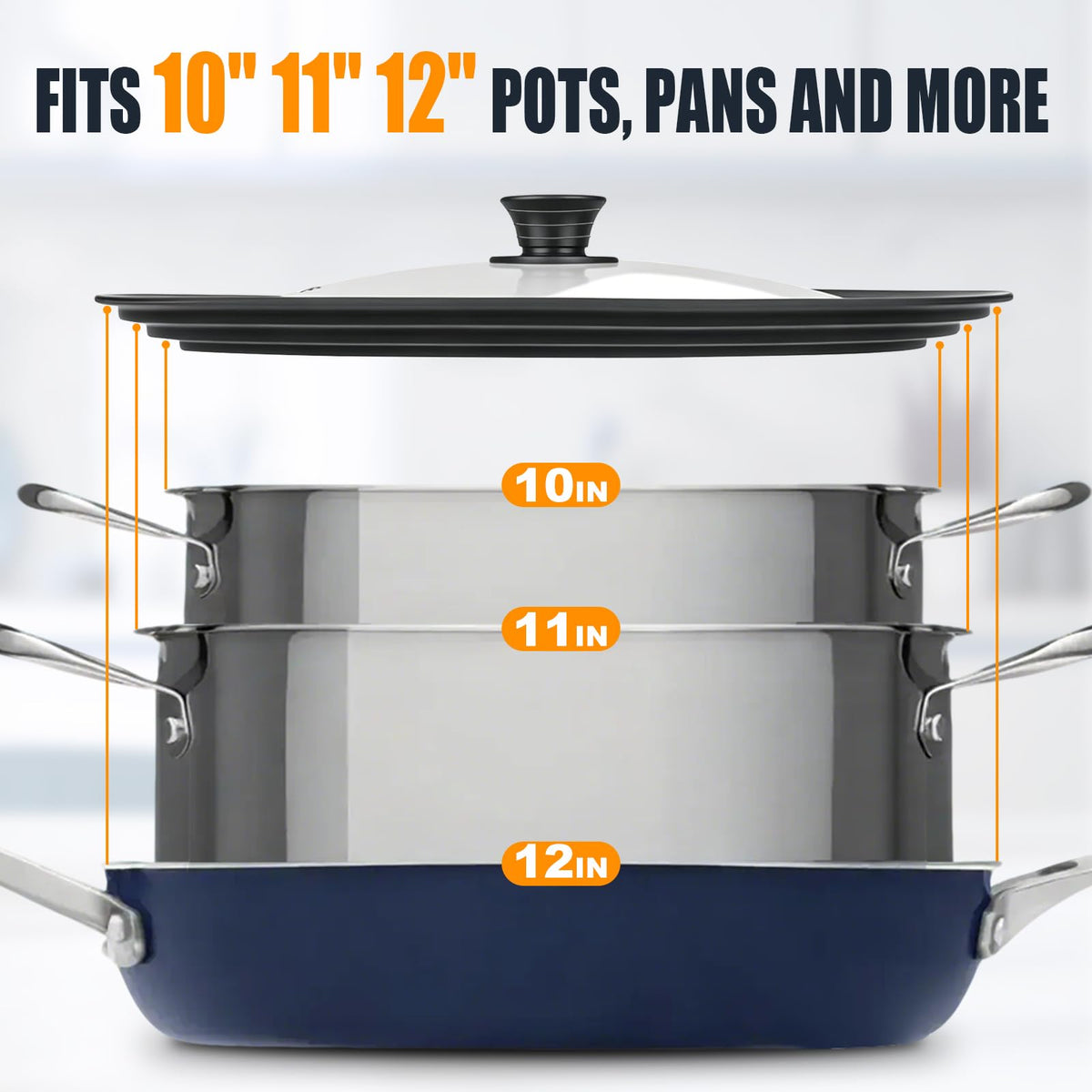 Tempered Glass Universal Lid for Pots, Pans and Skillets P794304