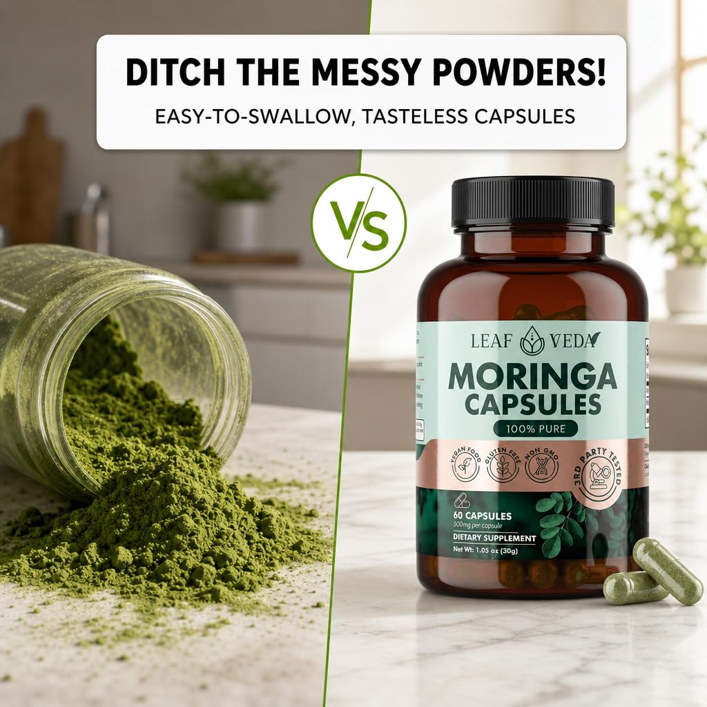 Moringa Capsules 1000mg Vegan Non-GMO 60 Count L89375