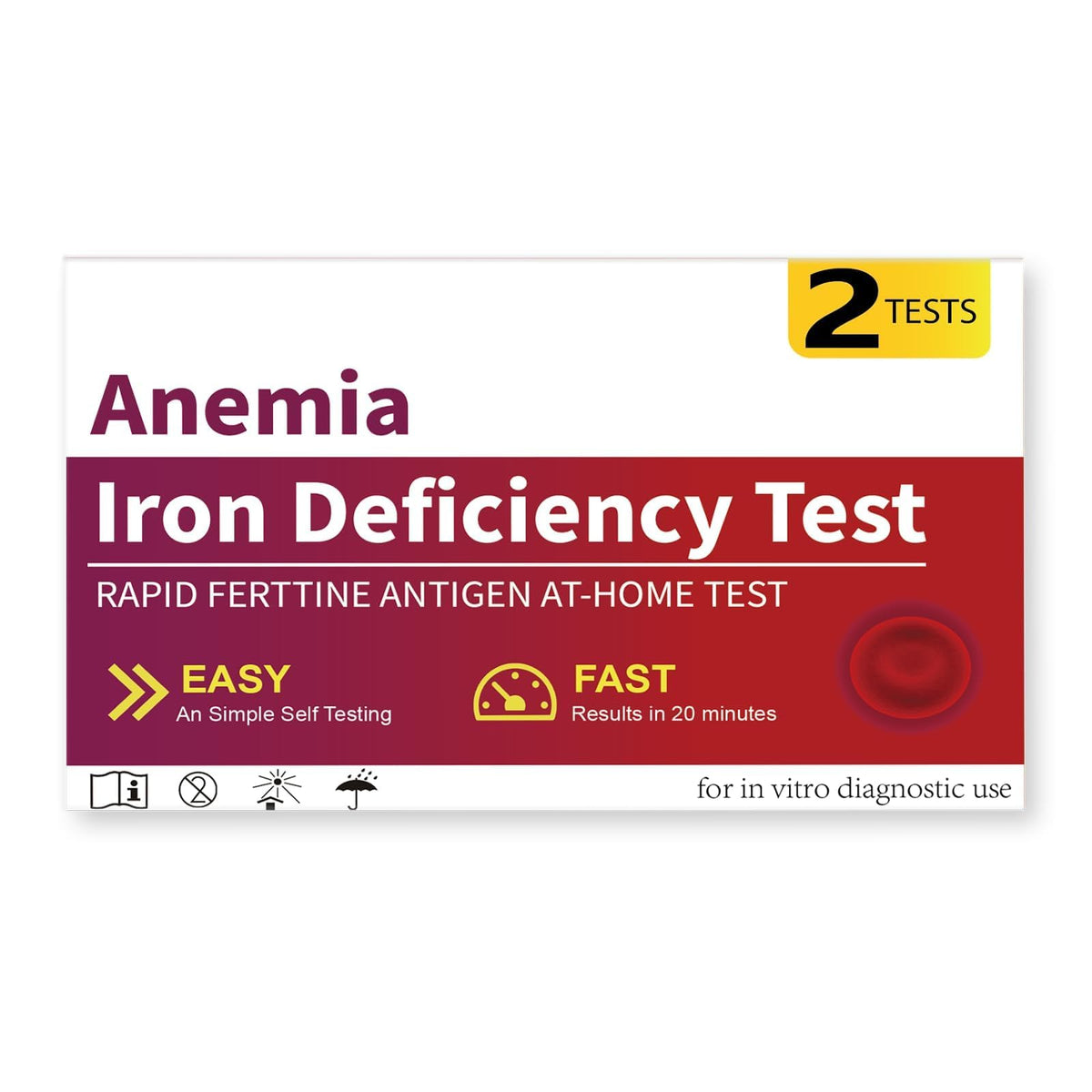 Iron Deficiency Home Test Kit 2 Tests O421