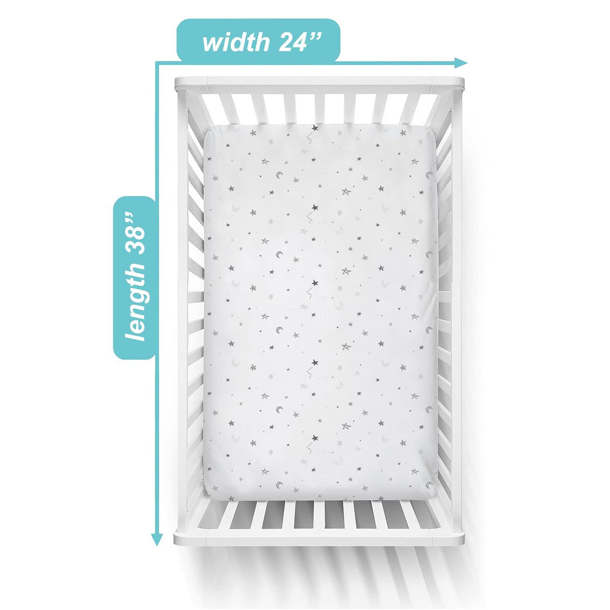 3 Pack Fitted Mini Crib Sheet 38x24" J713830