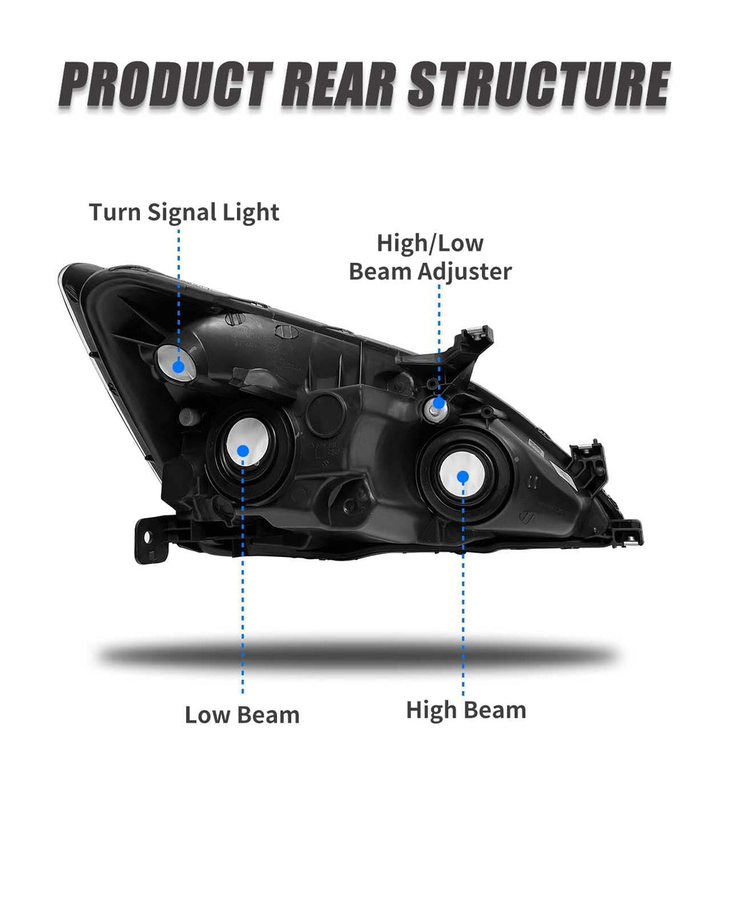 2003-2007 Honda Accord Halogen Headlight A34508