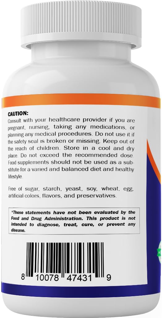 MSM 2000 mg with Vitamin C 180 Veg Capsules Non-GMO Gluten Free V1378
