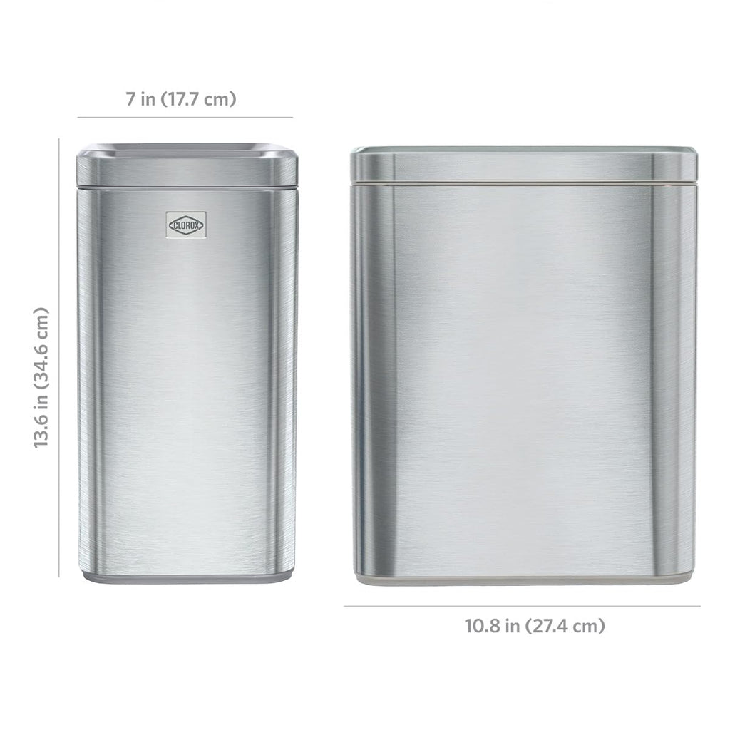 2.6 Gallon Stainless Steel Slim Trash Can with Removable Bucket P3004