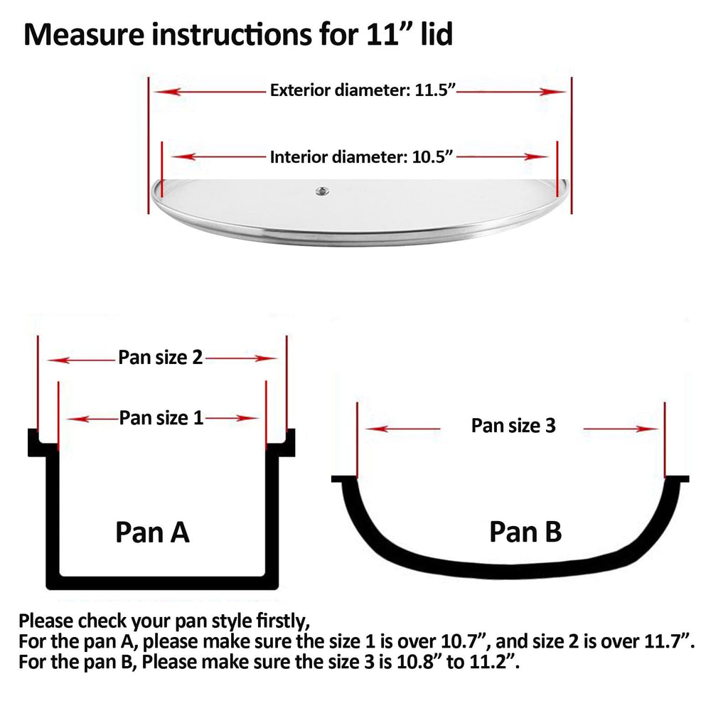 Tempered Glass Lid for 11 inches Cookware K987099