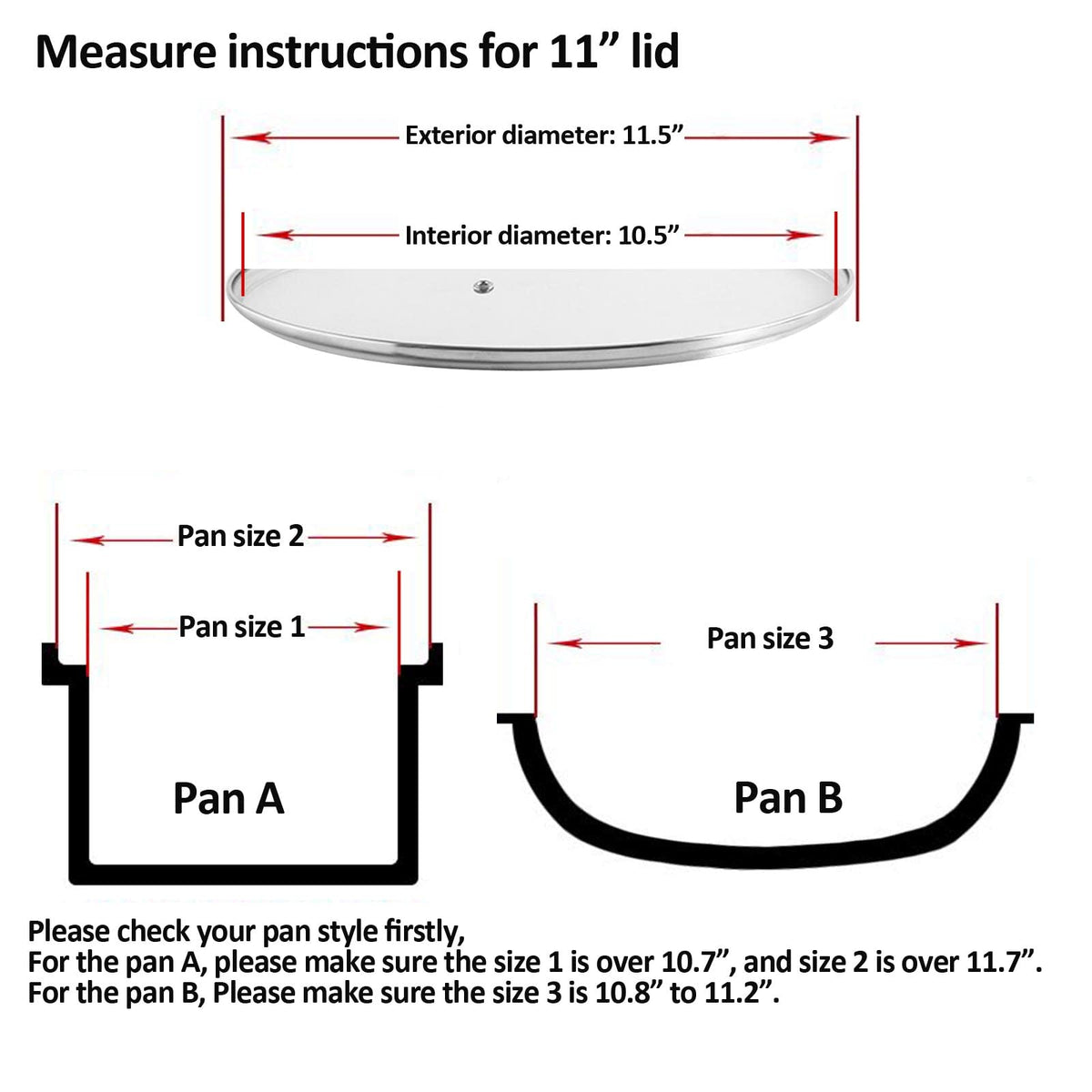 Tempered Glass Lid for 11 inches Cookware K987099