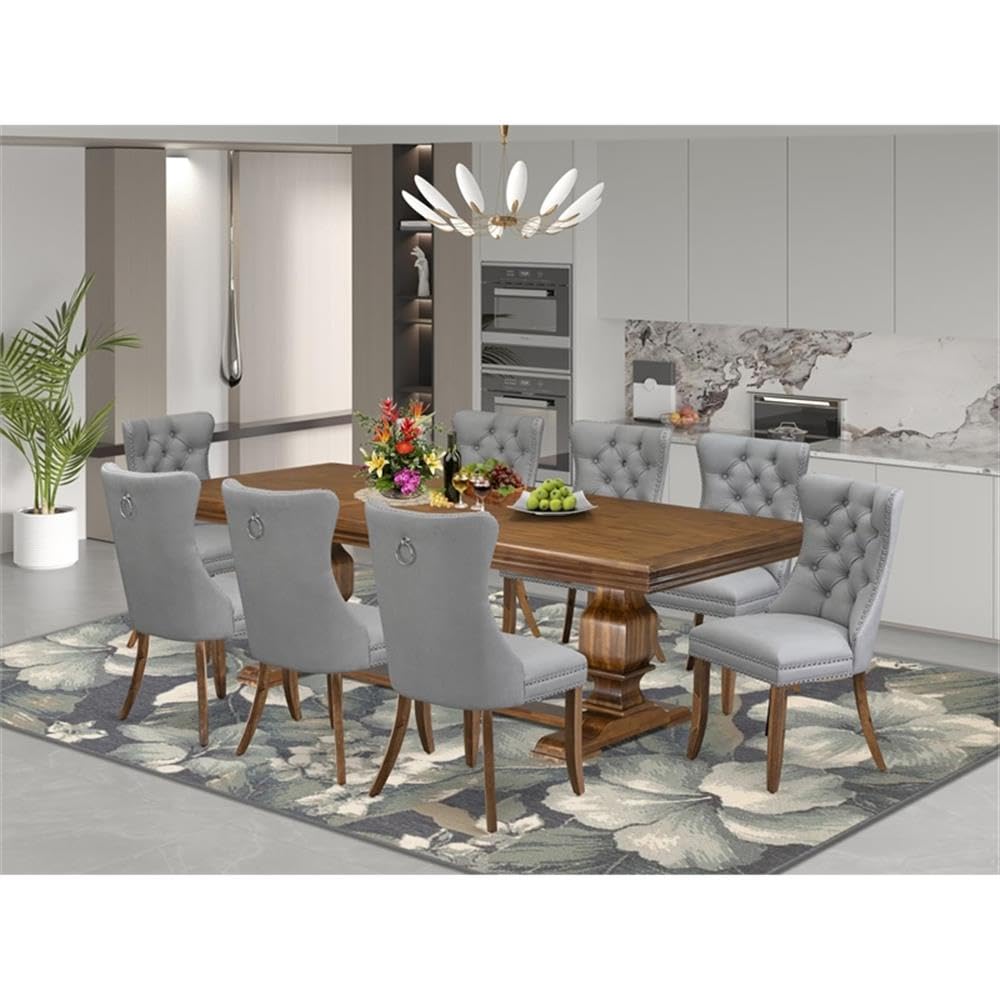 9-Piece Acacia Wood Dining Set P448407