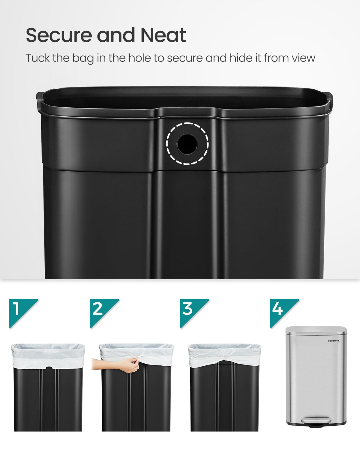 13 Gallon Stainless Steel Trash Can Q81838