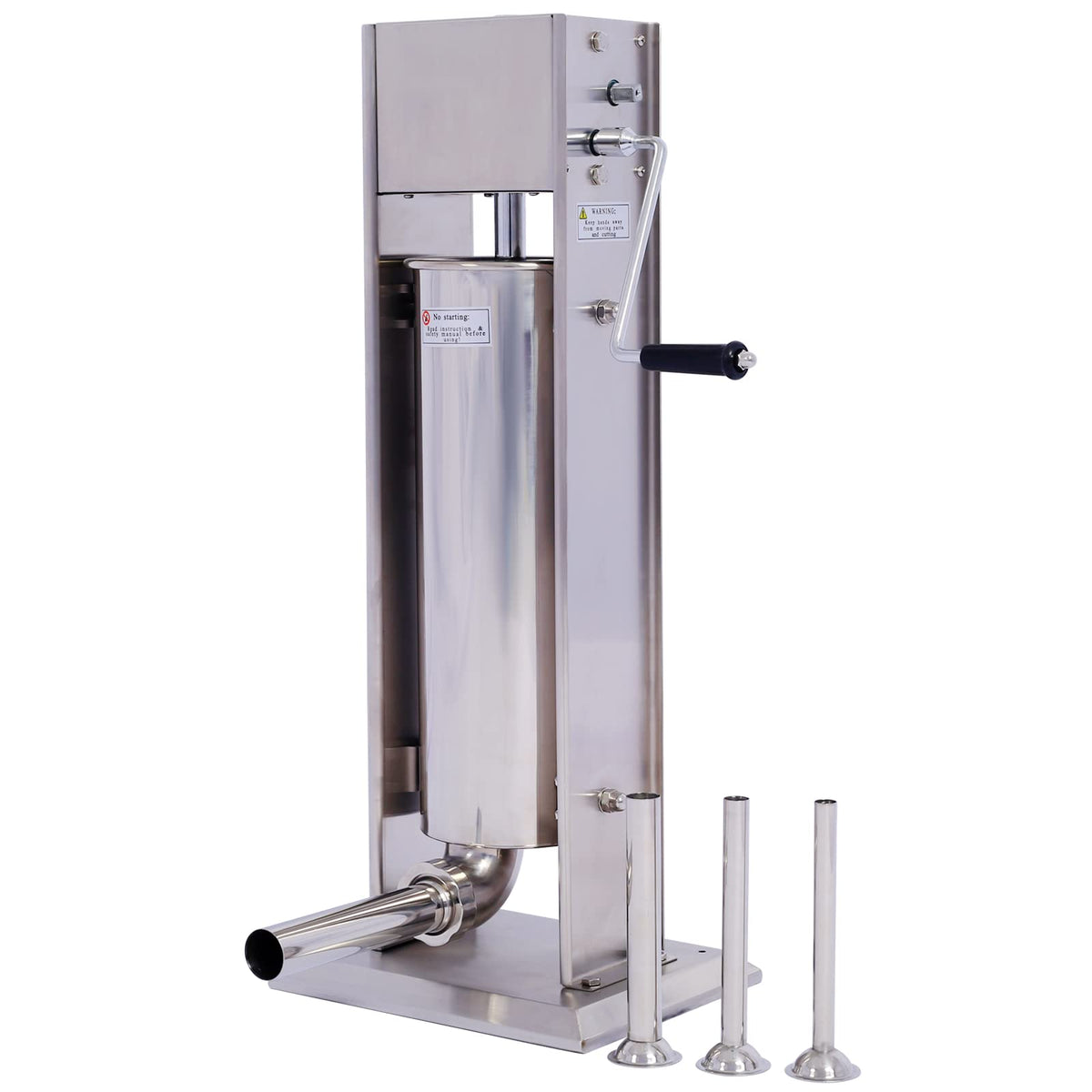 Stainless Steel Dual Speed 15lb Sausage Stuffer with 4 Nozzles P85221