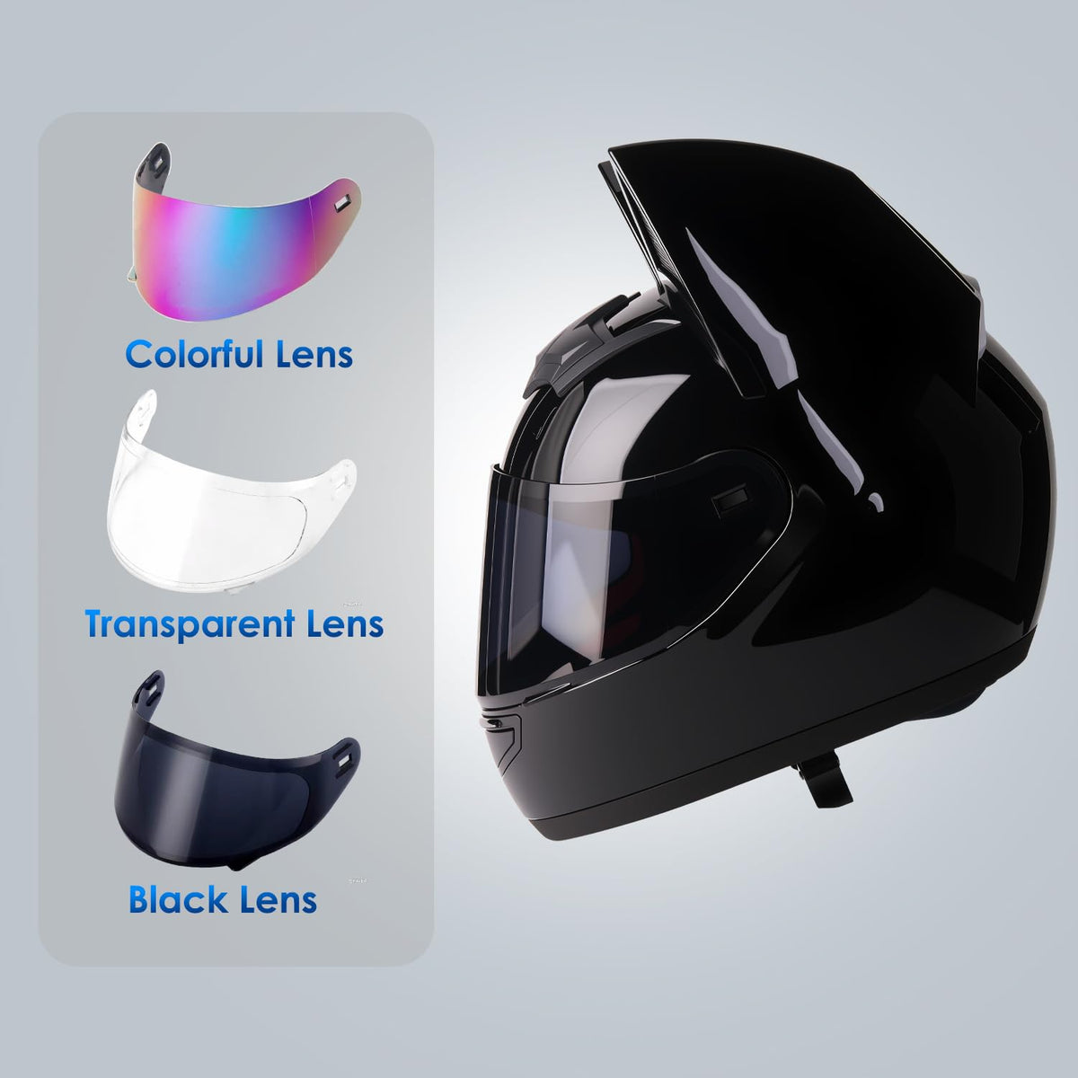 Bluetooth Motorcycle Cat Ear Full Face Helmet DOT Approved B785