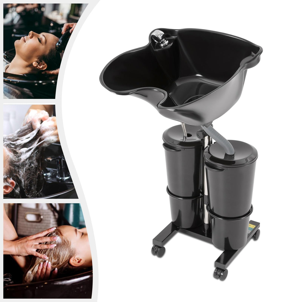 Portable Shampoo Bowl with Electric Pump & 2 Buckets E8154
