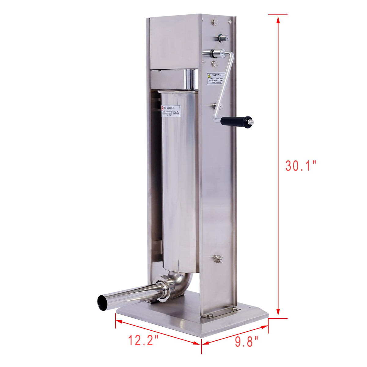 Stainless Steel Dual Speed 15lb Sausage Stuffer with 4 Nozzles P85221