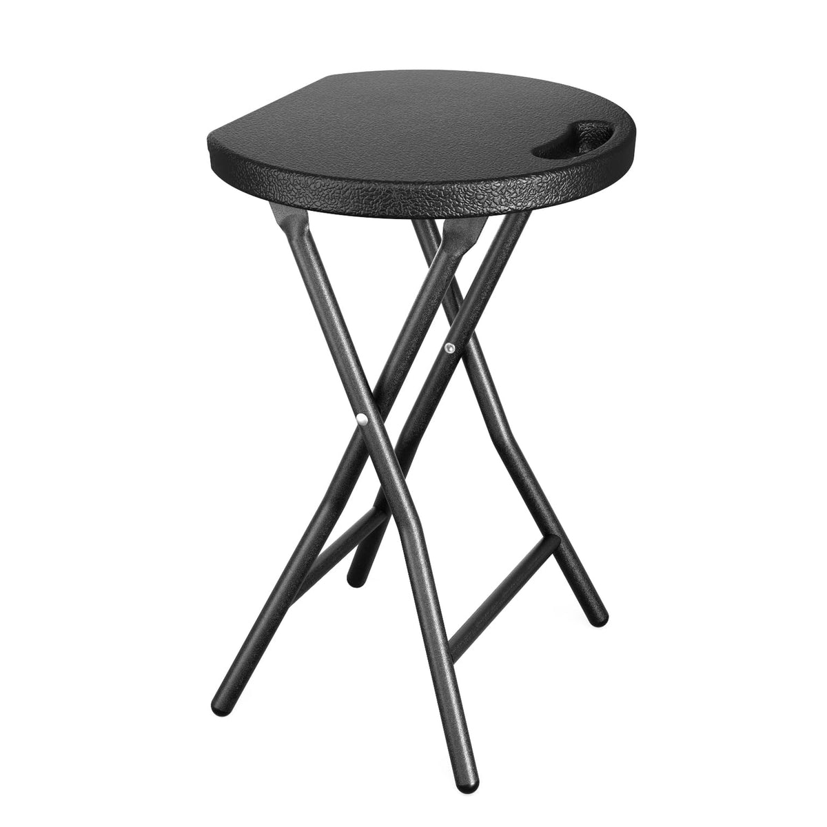 Black Folding Stool with Handle A495