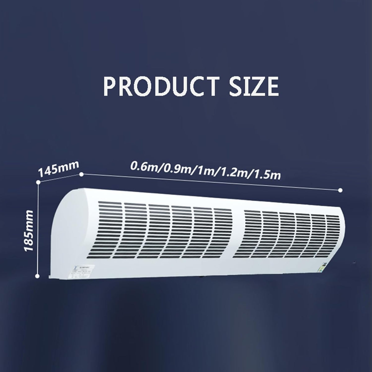 Wall-Mounted Air Curtain with Remote Control, 150cm/60in C524732
