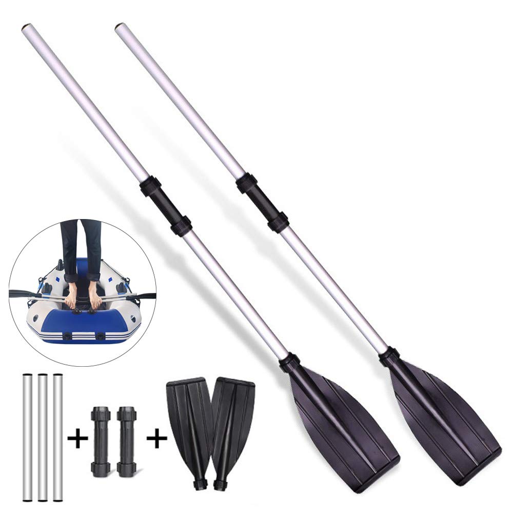 Aluminum Alloy Paddle, 2 Pack Adjustable Kayak Oars F5037