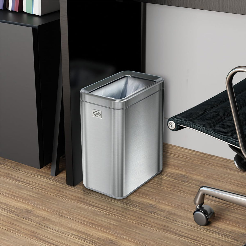 2.6 Gallon Stainless Steel Slim Trash Can with Removable Bucket P3004