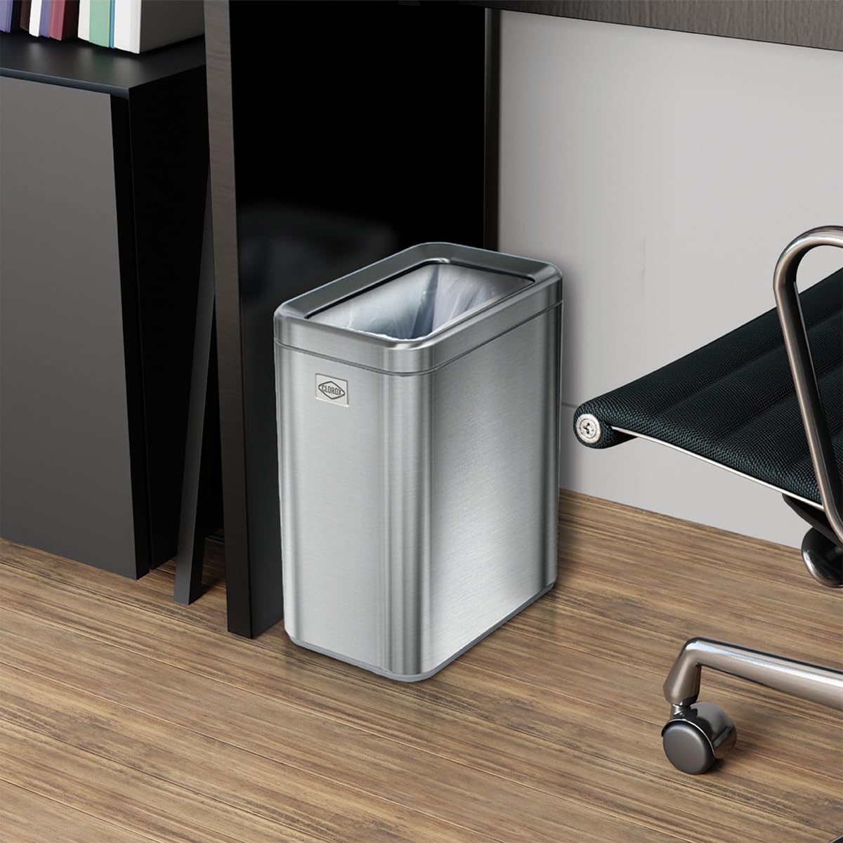 2.6 Gallon Stainless Steel Slim Trash Can with Removable Bucket P3004