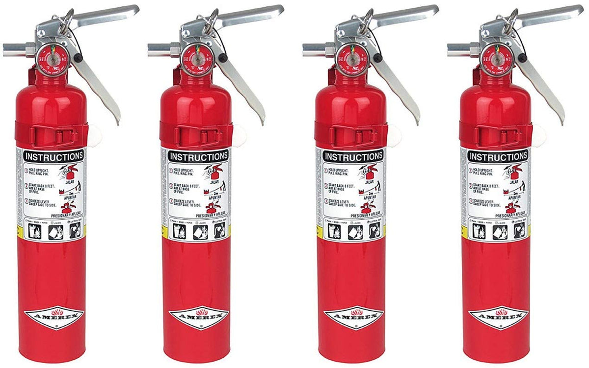 2.5 ABC Dry Chemical Fire Extinguisher, 4 Pack E906092