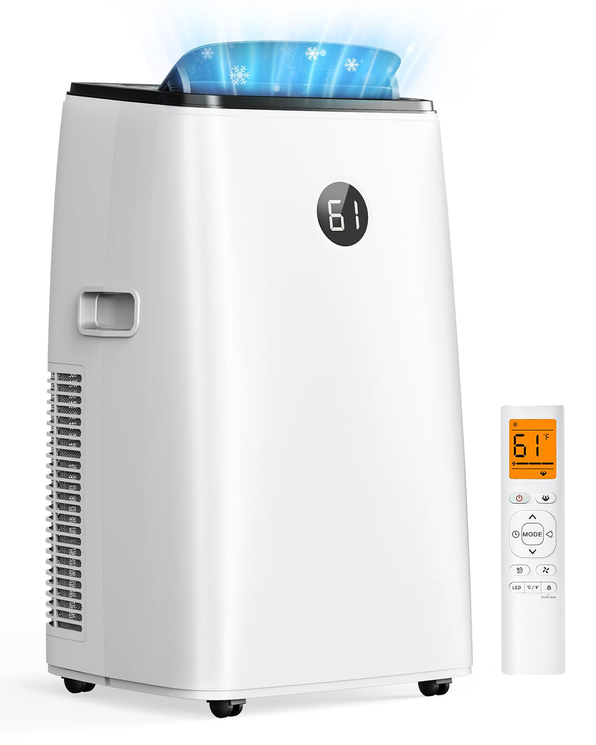 14000 BTU 3-in-1 Portable Air Conditioner with Fan, Dehumidifier, Remote O3360