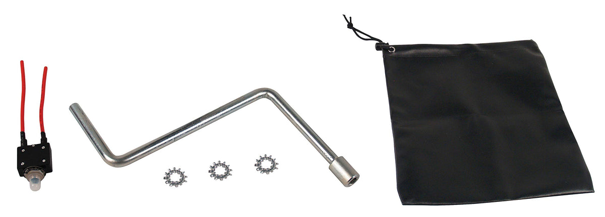 Electric A-Frame Tongue Jack with LED Work Light and Ground Wiring, 3,650 lbs. Capacity, Black Z773