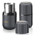 Electric Herb Grinder with Pollen Catcher 7.5" Grey R508429