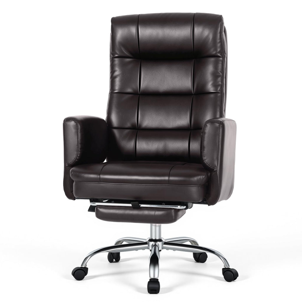 Big and Tall Ergonomic Office Chair with Foot Rest, Brown G8397