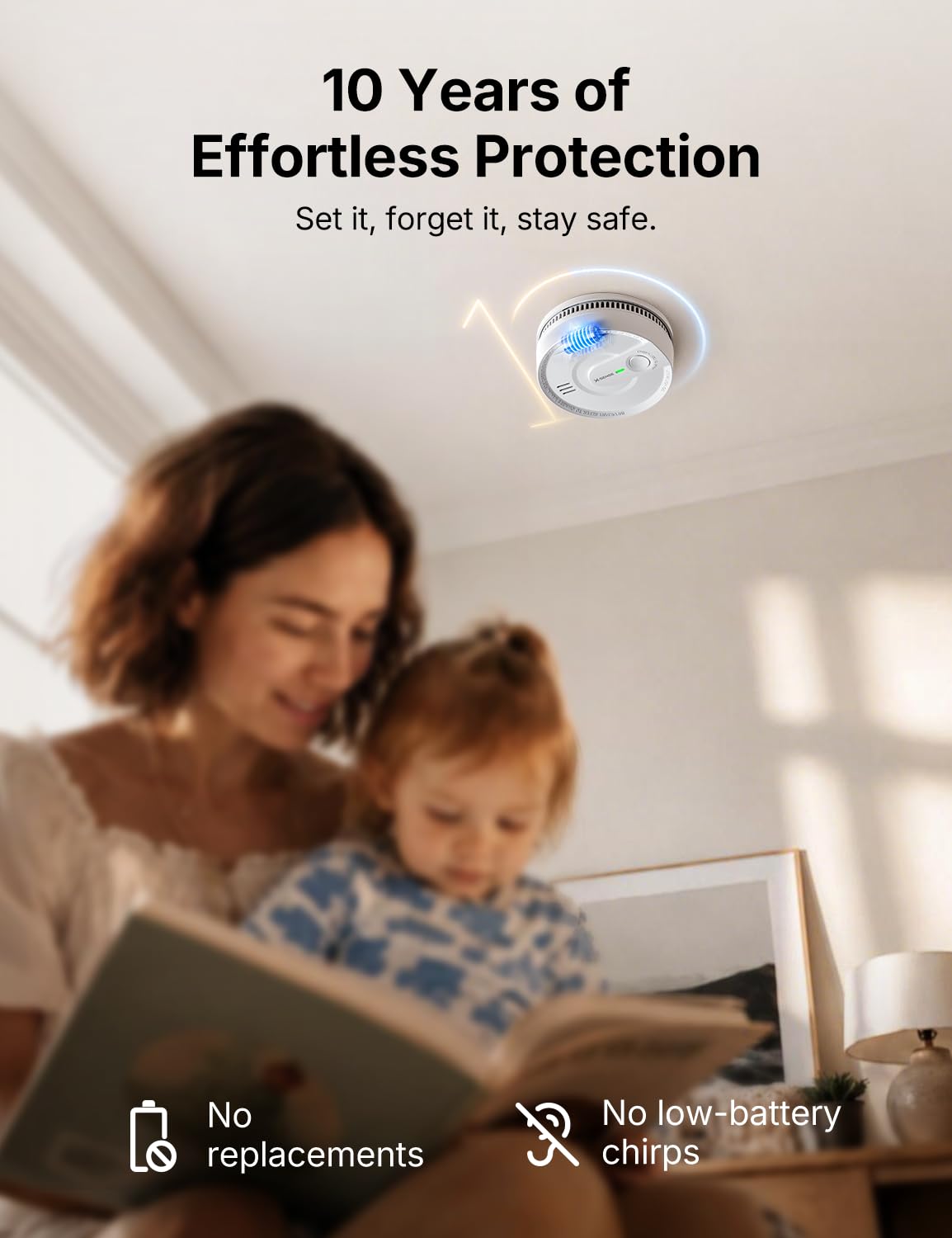 Interconnected Smoke Detector 10-Year Battery 3-Pack Z43596