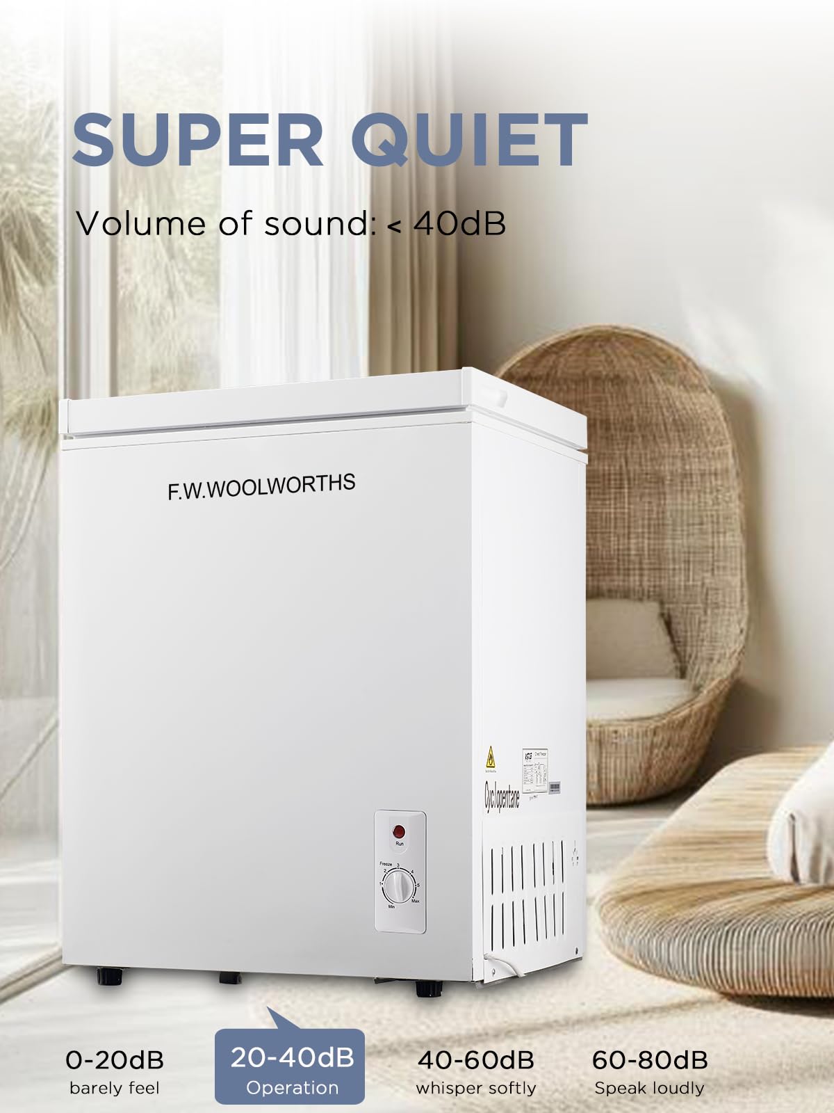 7.0 Cu.Ft Chest Freezer with Removable Basket, White Q198