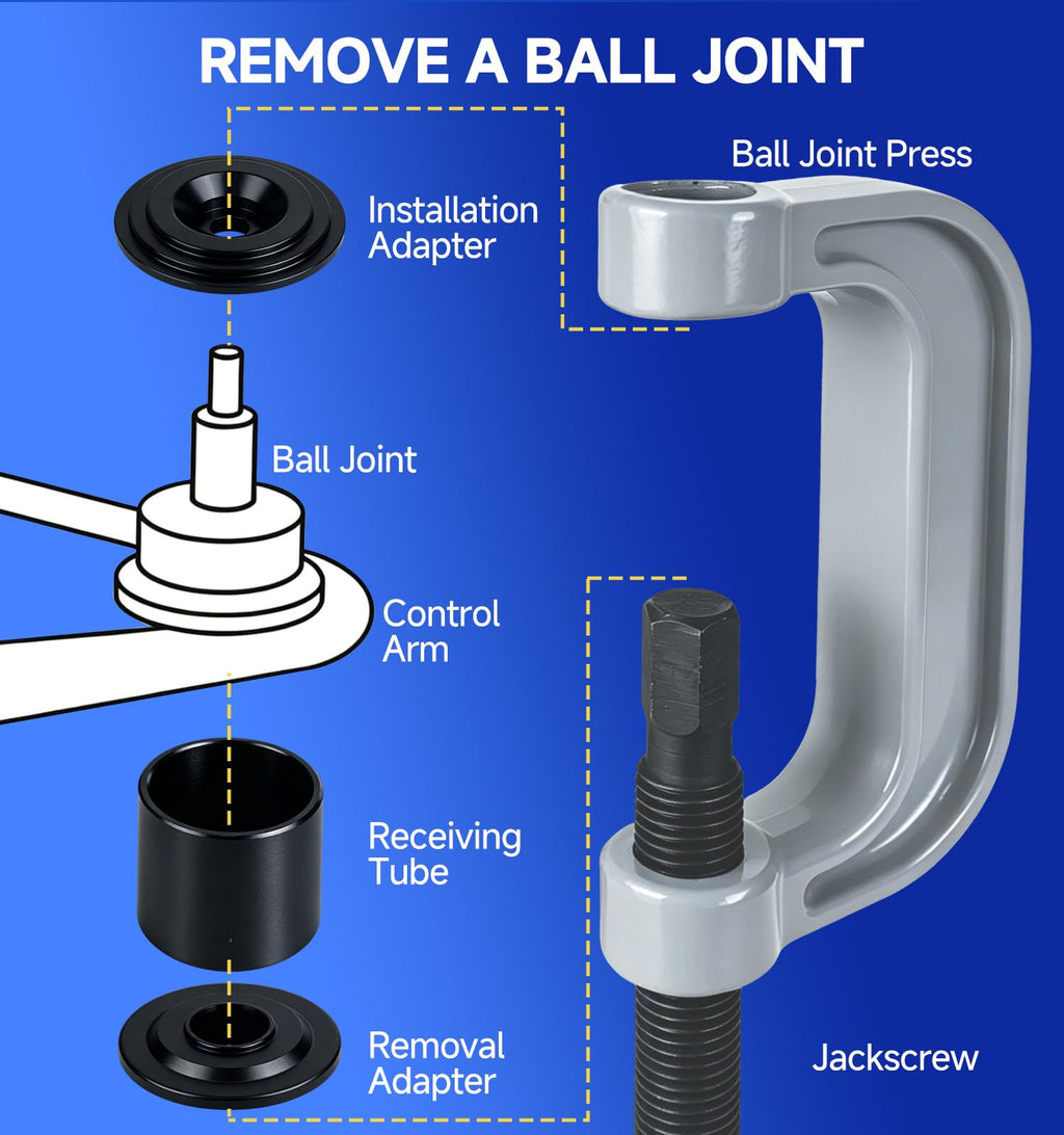 10PC Ball Joint Press Kit & Removal Tool W36785