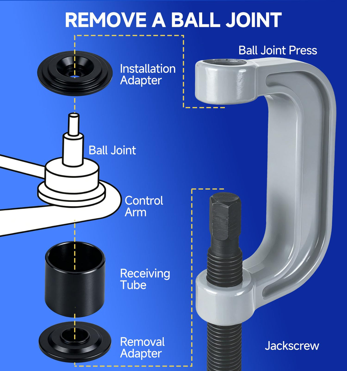 10PC Ball Joint Press Kit & Removal Tool W36785