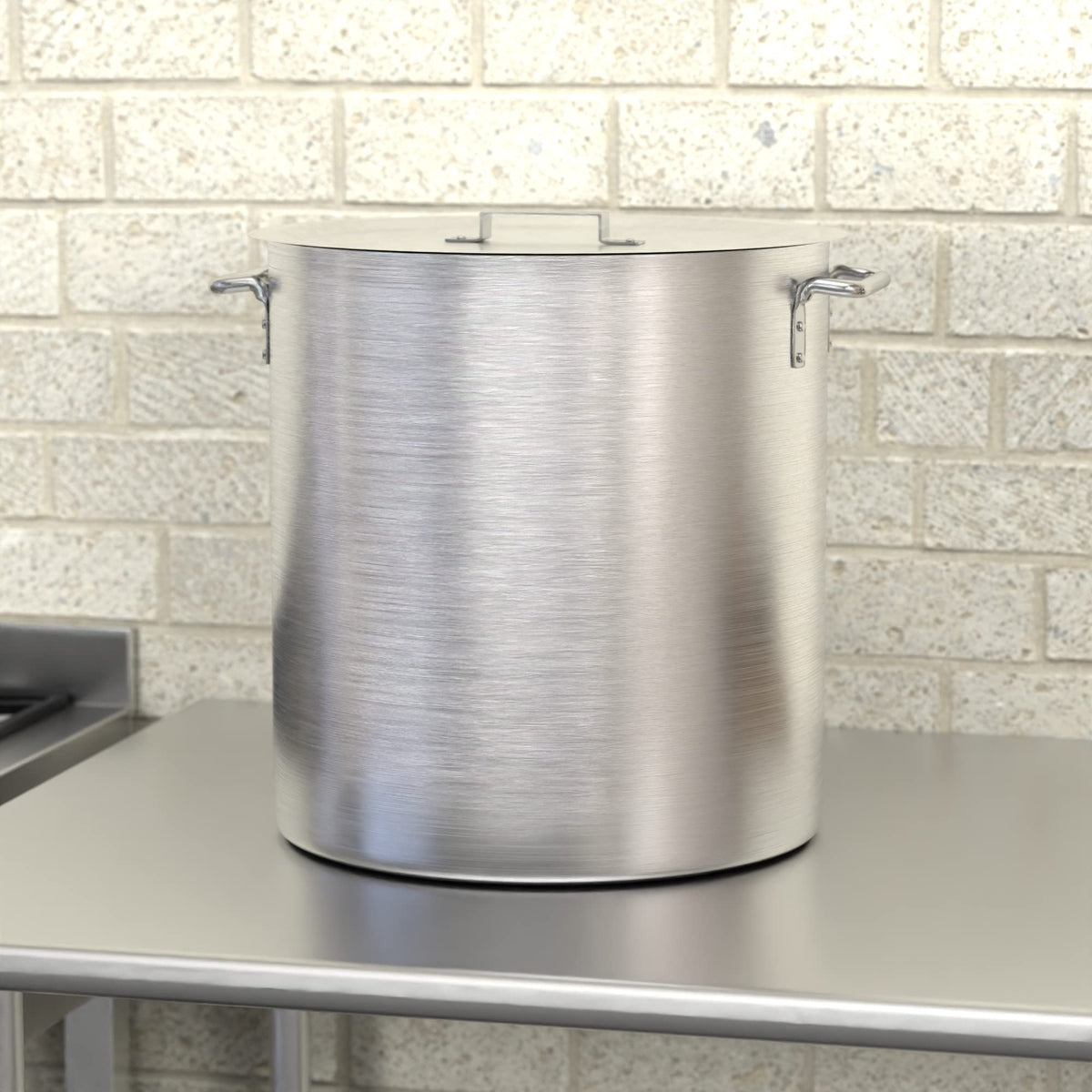 60 Qt. Aluminum Stock Pot with Lid Z16338