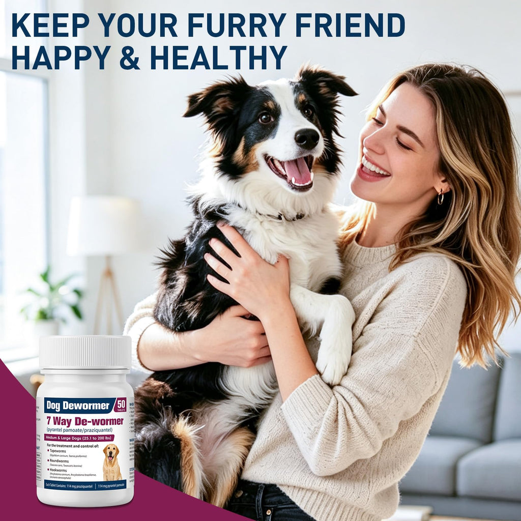 7-Way Dewormer for Large Dogs & Puppies, 50 Tablets G185323
