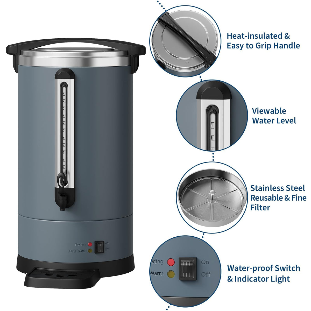 100-Cup Stainless Steel Coffee Urn Y496