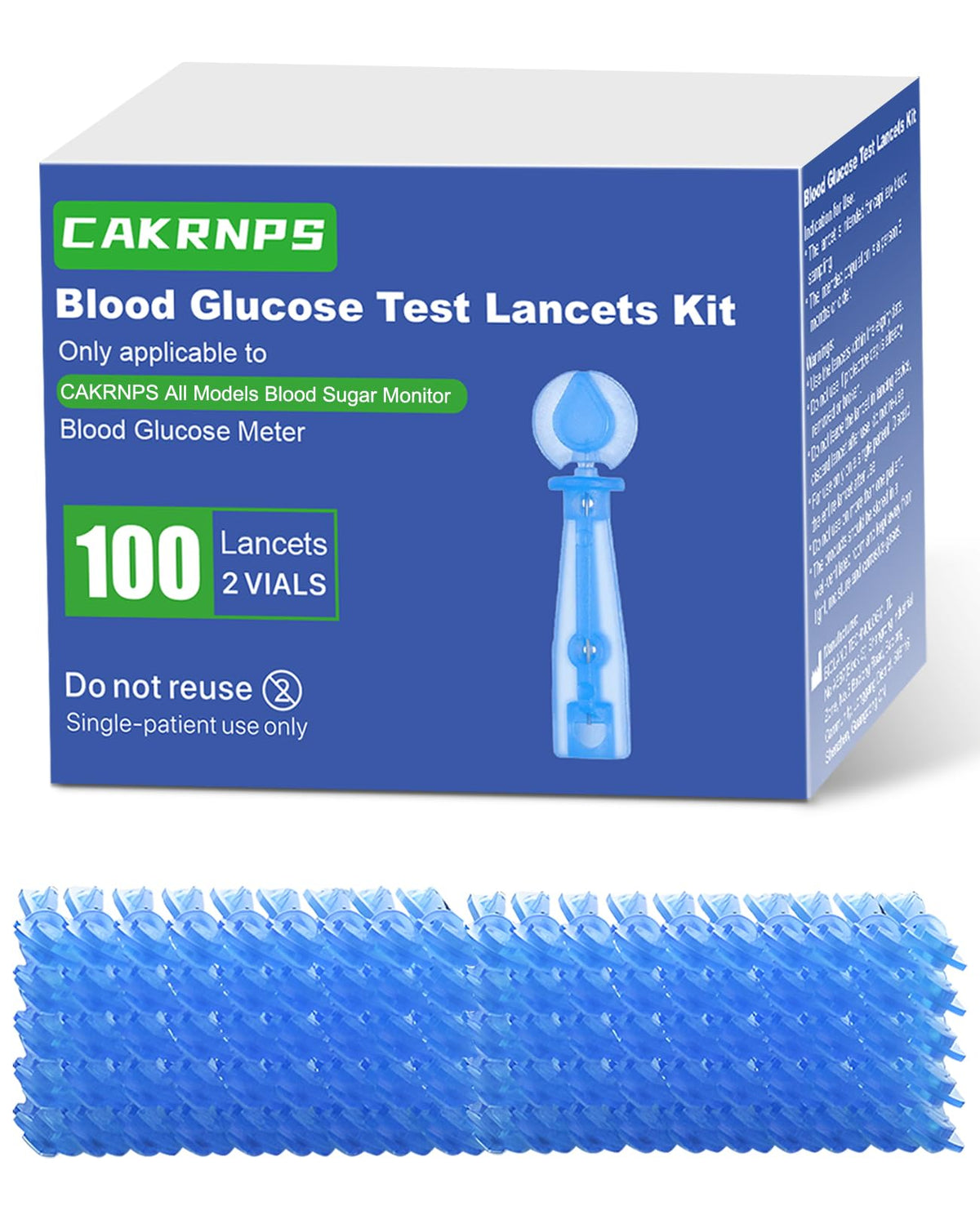 Blood Glucose Test Strips, 100 Lancets X982