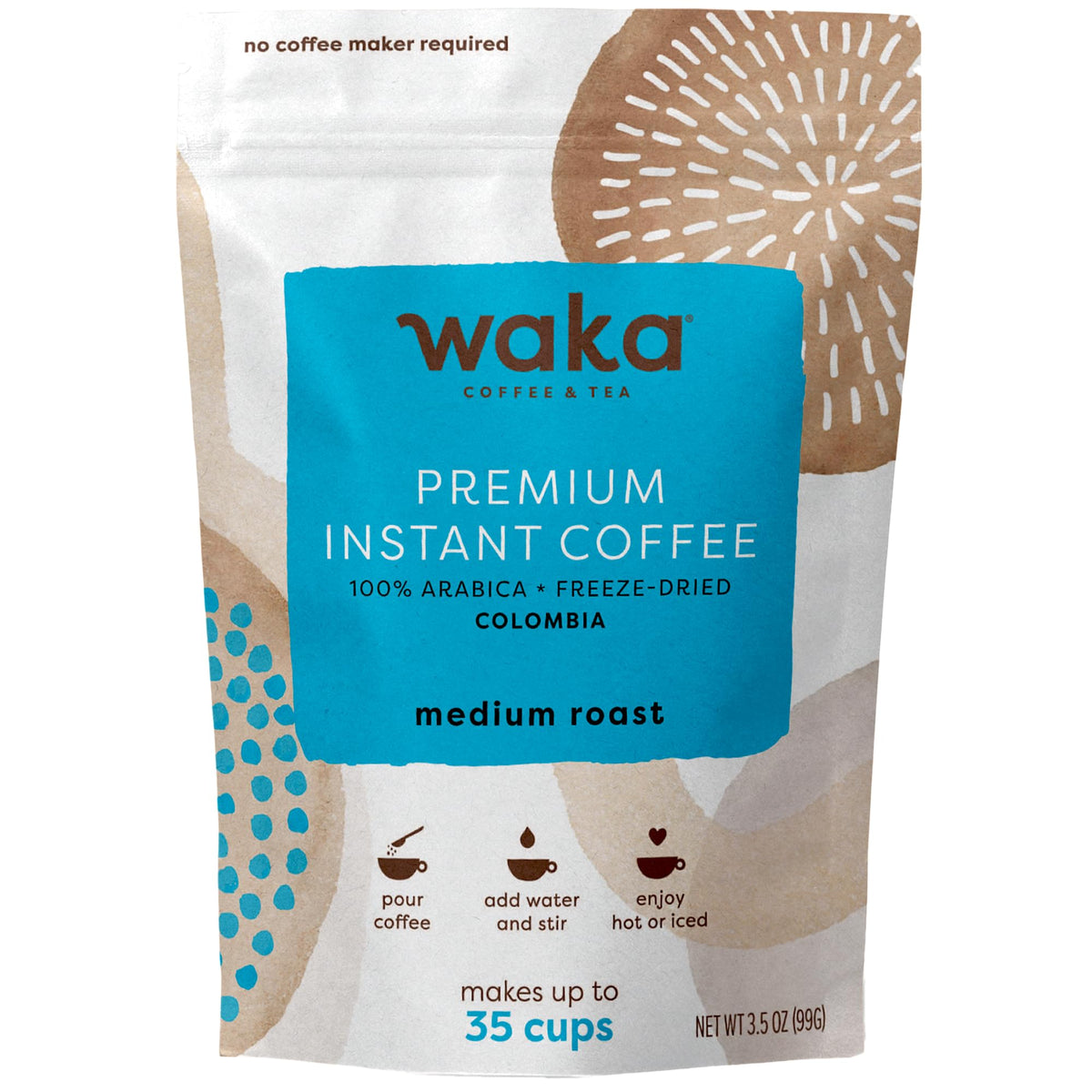 Instant Coffee Colombian Medium Roast Freeze Dried 3.5 oz F136