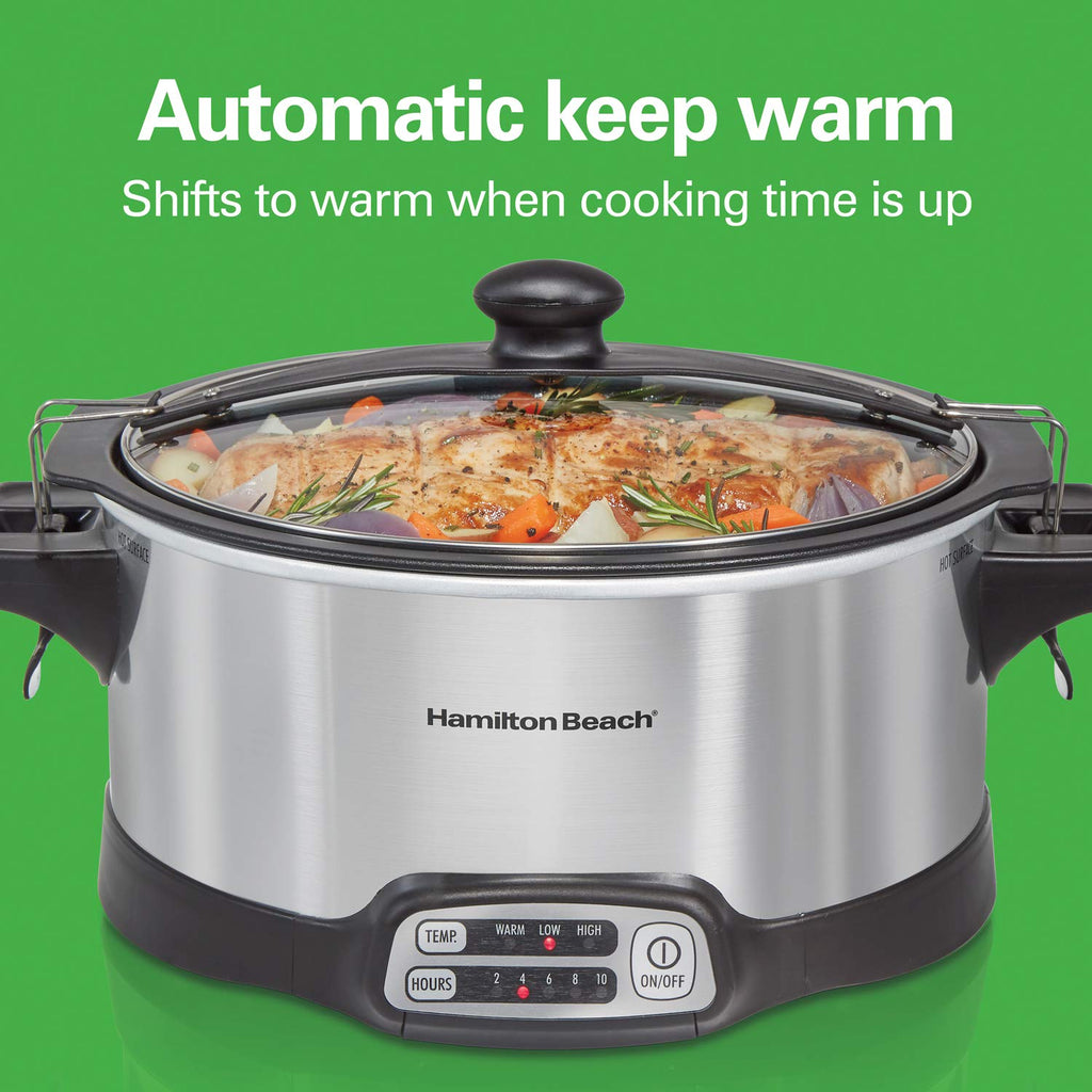 Programmable 6 Quart Slow Cooker with Travel Lid Lock M74473