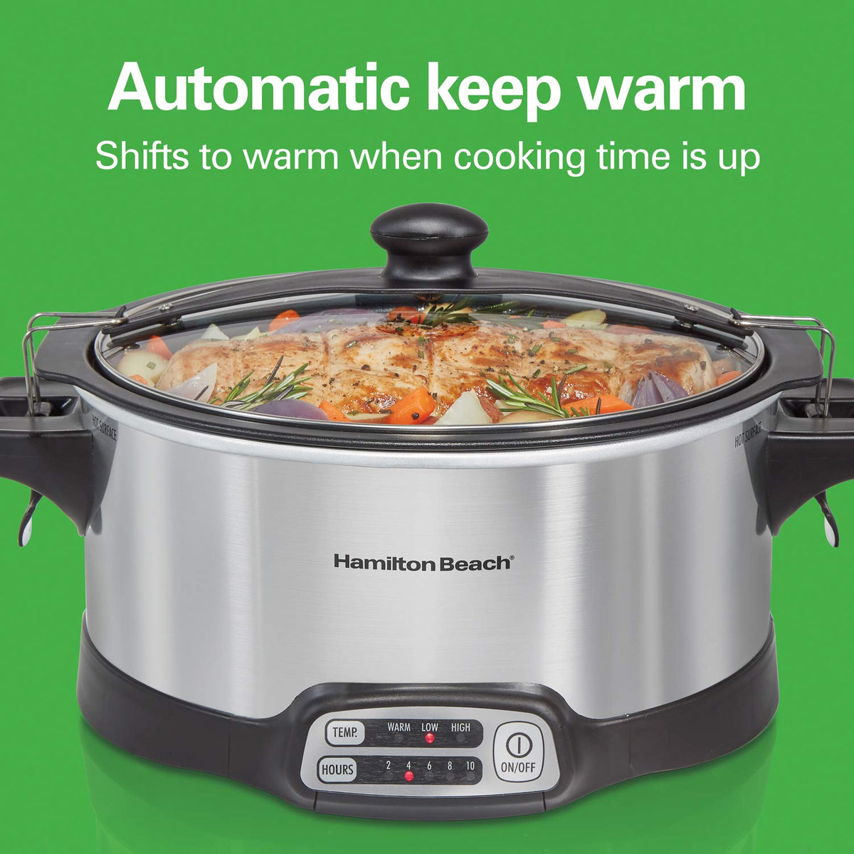 Programmable 6 Quart Slow Cooker with Travel Lid Lock M74473