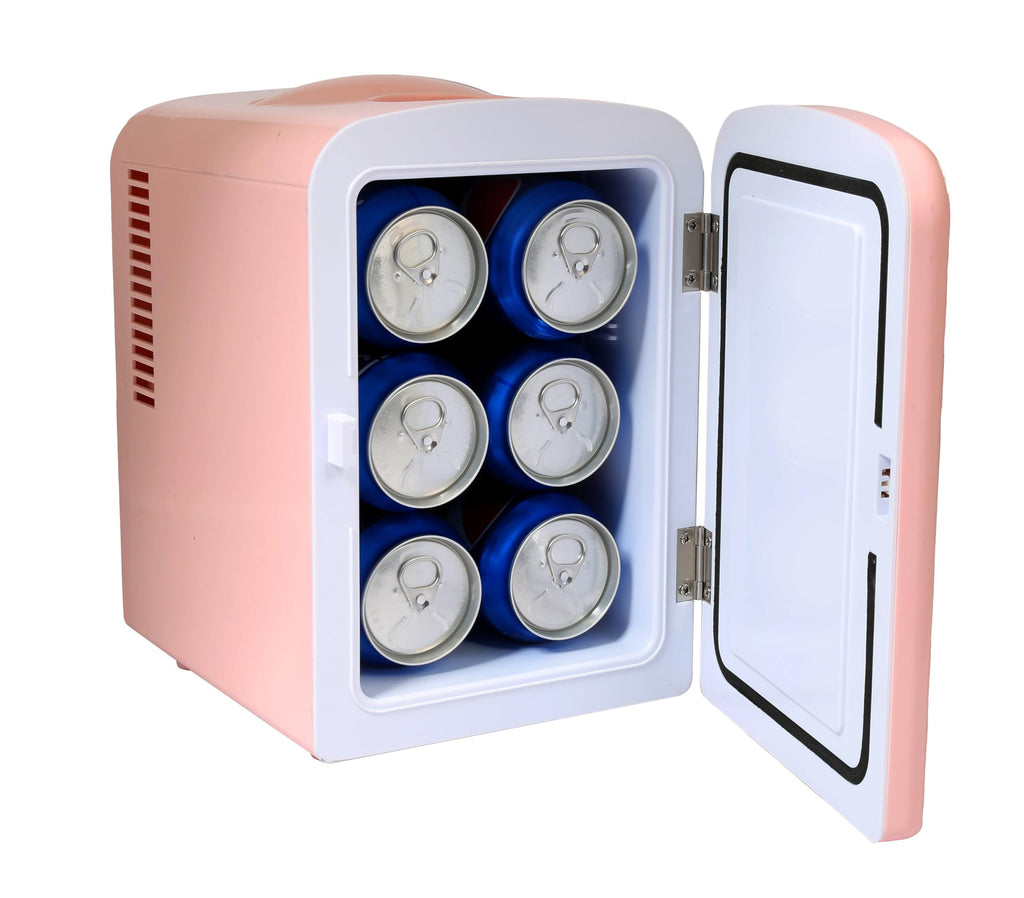 Mini Portable Compact Personal Fridge, 4 Liter Capacity, Pink T306