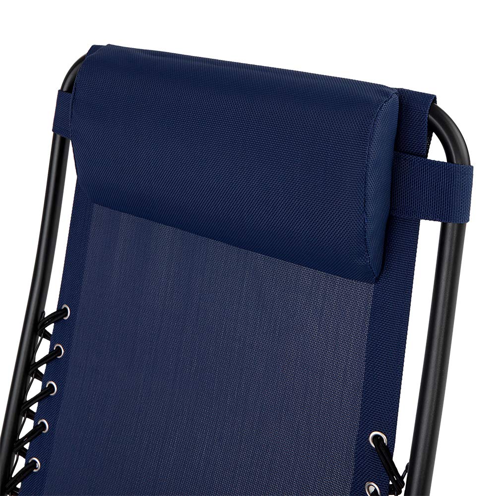 Blue 2 Pack Zero Gravity Folding Recliner Lounge Chair G52068