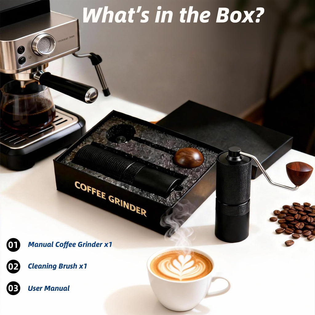 Manual Stainless Steel Conical Burr Coffee Grinder 20g Capacity B18513